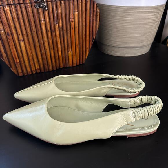 SAM EDELMAN Whitney Slingback Pointed Toe Flat Pistachio Green Sz 9 - Picture 4 of 7